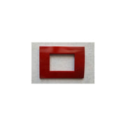 Trade Shop - Placca Placche Placchete Compatibili Living Light In Abs 3 4 7 Posti Colorate - Rosso Scuro -4 Fori     -