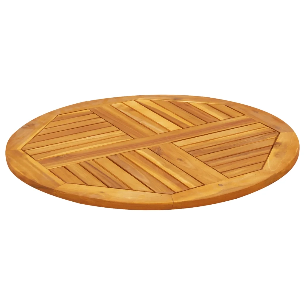 Piano per Tavolo Ã˜80x2,2 cm Rotondo in Legno Massello di Acacia