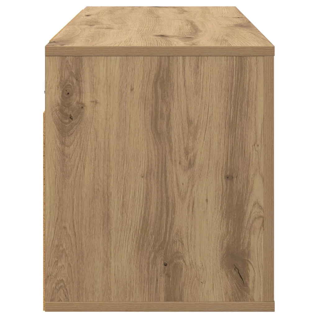 Mobile TV da parete-Mobile TV a Muro-Credenza TV Rovere artigianale 100 x 34,5 x 40 cm