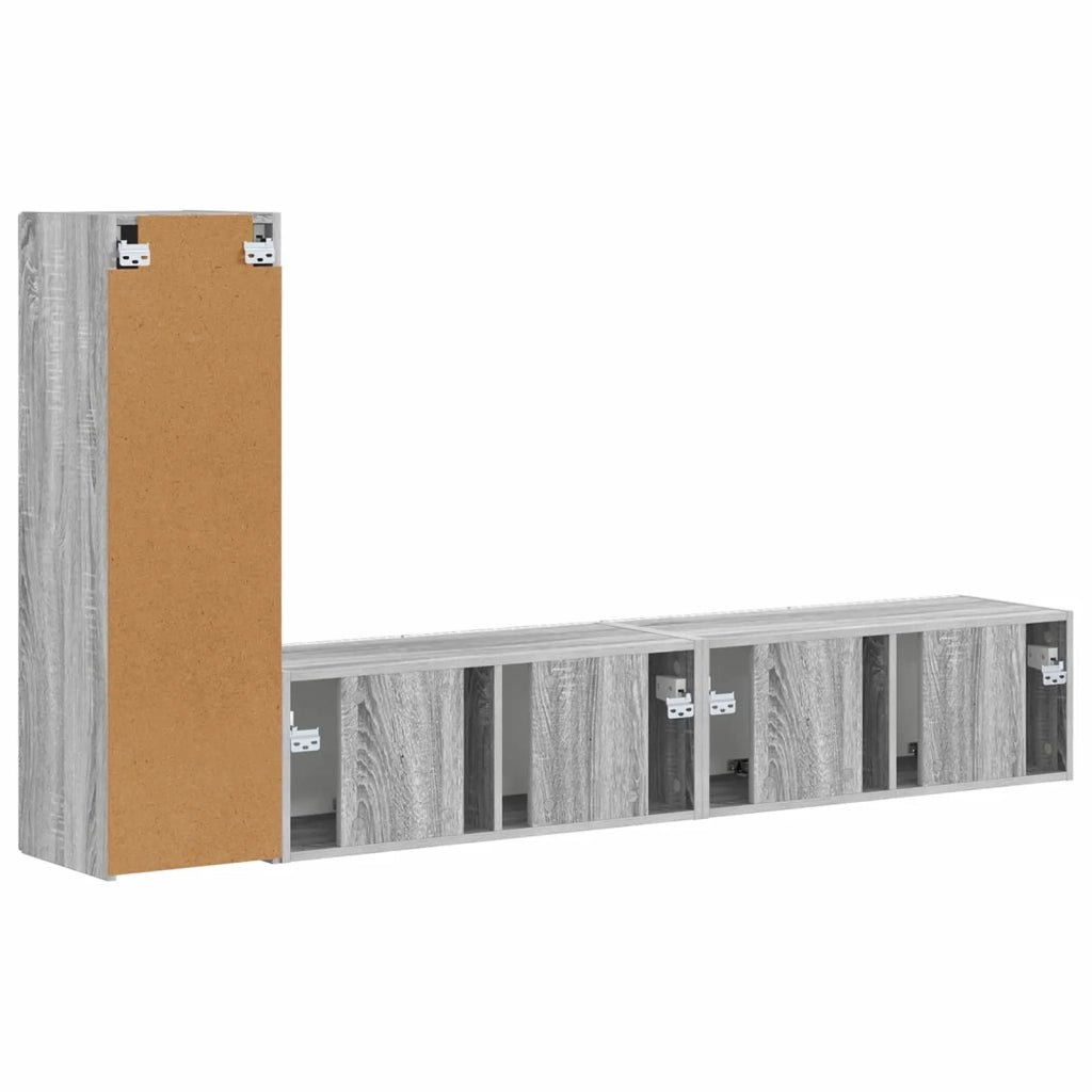 Set mobile TV 3 pcs Grigio Sonoma Legno multistrato