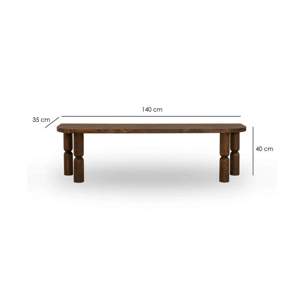 Mobile porta TV Fengshen, Credenza da soggiorno, Armadio basso per TV, Base parete attrezzata, 140x35h40 cm, Noce