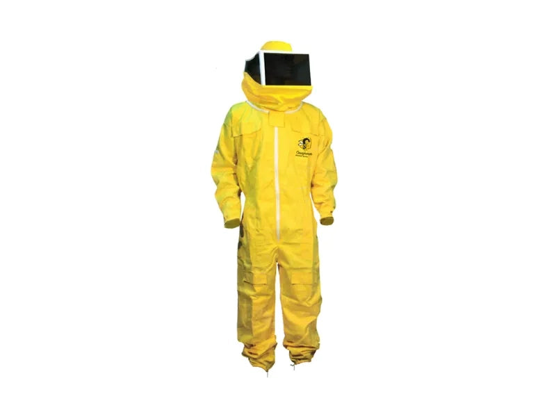 Art.234 Tuta apicoltura cotone 100% maschera quadrata staccabile S-XXXL - Giallo - XXXL
