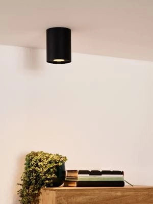 Spot da soffitto Lucide Tube nero alluminio GU10 orientabile