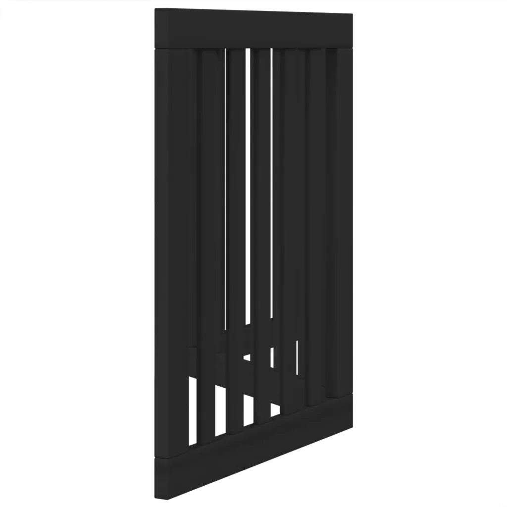 Cancello per Cani Pieghevole 3 Pannelli Nero 150cm Legno Pioppo CFW9957238