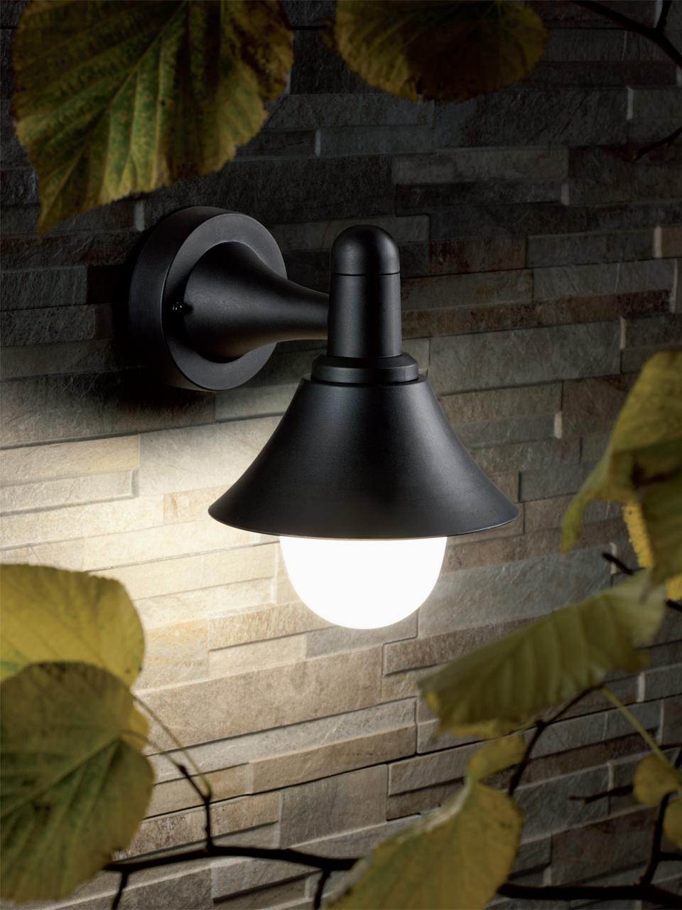 Applique Piccola in Basso da Esterno E27 in Termoplastico Sovil Nero