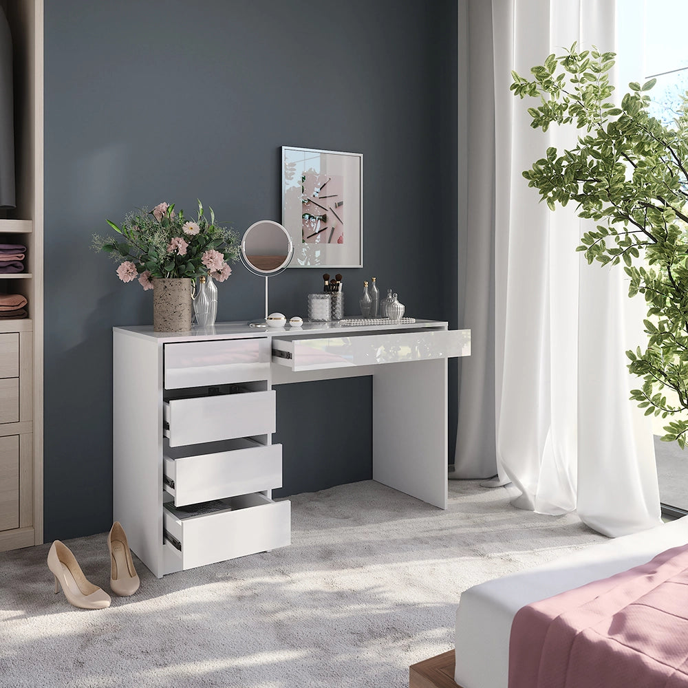 Vicco Tavolo da toeletta Bianco/bianco lucido 119.8 cm