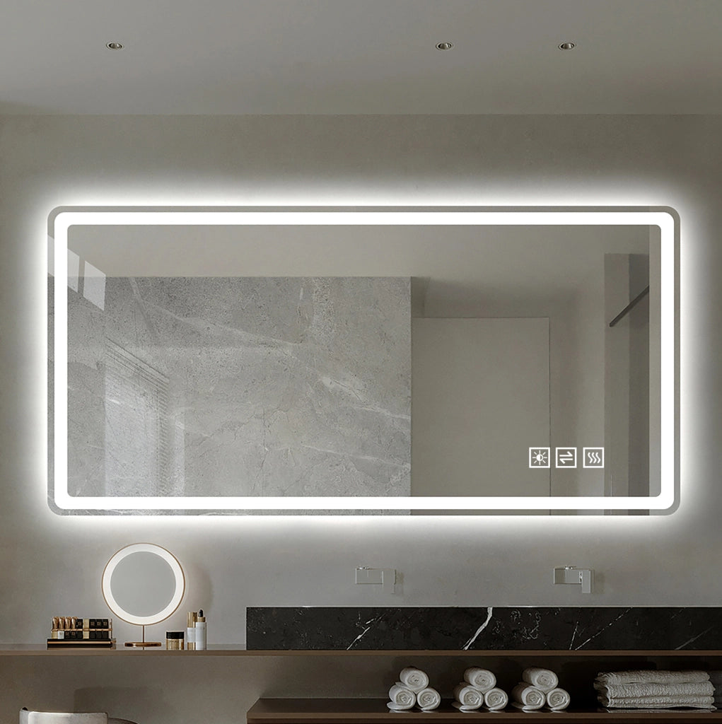 Specchio LED bagno 60x100 cm antiappannamento IP44