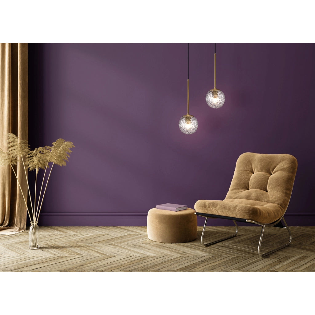 Maytoni Sospensione contemporanea Ligero 1 luce E27 ottone metallo diffusore vetro bianco