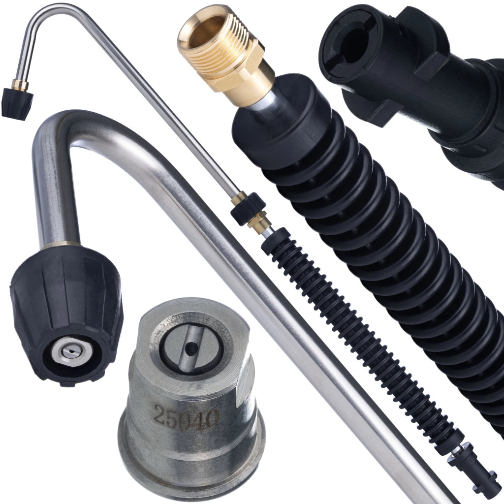 Lancia Angolare di Ricambio compatibile con Idropulitrice Kärcher K – 160 Bar, 300 mm + 400 mm, Filettatura M18x1,5
