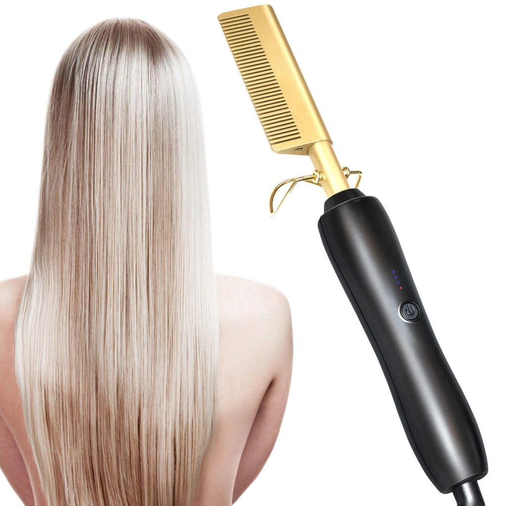 Piastra per capelli lisci pettine lisciante riscaldamento elettrico 48W