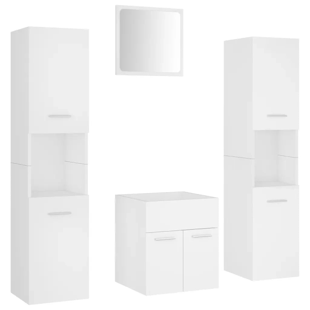 Set Mobili da Bagno Bianco in Truciolato