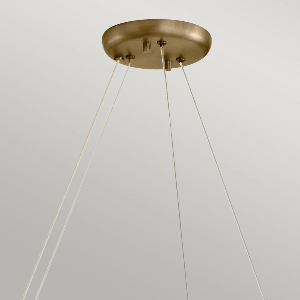Lampadario ring loft oro 88cm 9xE14 Kichler Palta