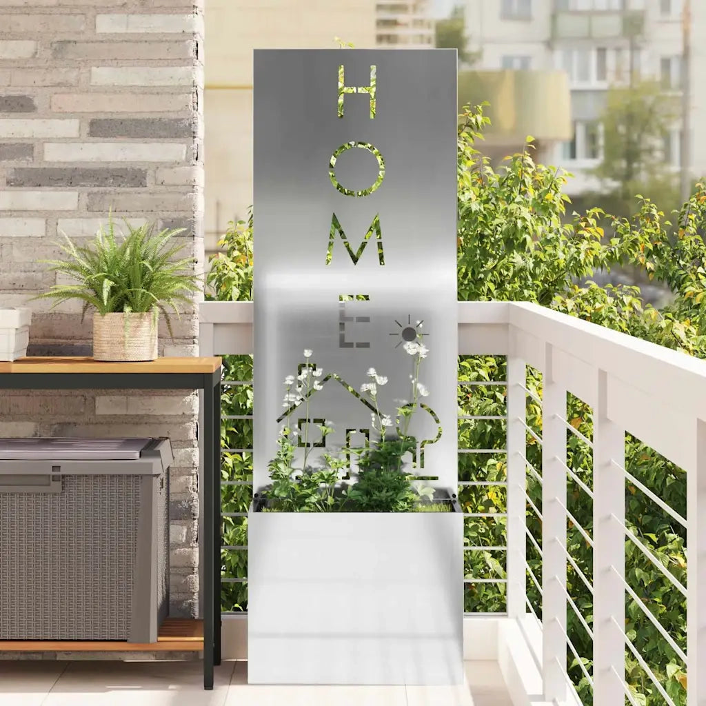 Schermo per privacy in giardino Traforo Argento 50 x 150 cm 876495