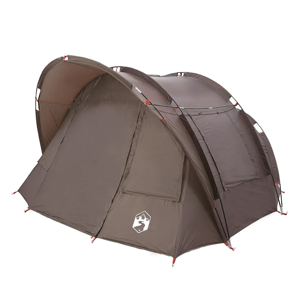 Tenda da Pesca per 2 Persone-Tenda da campeggio Marrone Impermeabile 692587