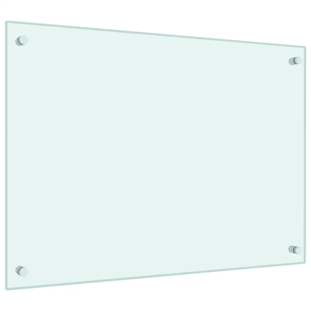Paraschizzi per Cucina 2 pz Bianchi 70x50 cm in Vetro Temperato 3315784