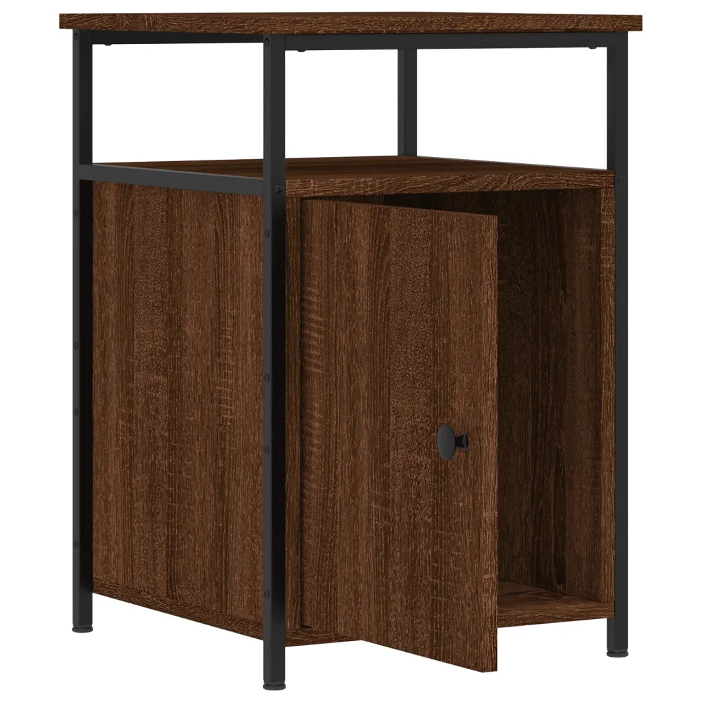 Comodini Rovere Marrone 2 pz 40x42x60 cm Legno Multistrato 826042