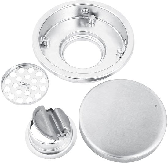 Douchi Afvoer in Acciaio Inossidabile - Douchi Afvoer con Griglia - Bocchetta di Scarico con Reticolo Filtro - Prevenzione Insetti - Protezione da Macchie - Diametro 109 mm