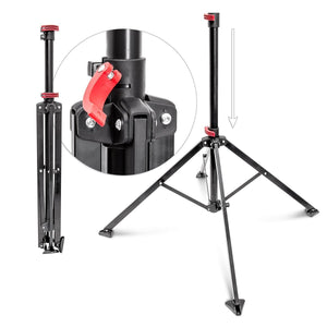 Cavalletto da officina per supporto riparazione bicicletta manutenzione regolabile nero 105 -190 cm 3413010/2