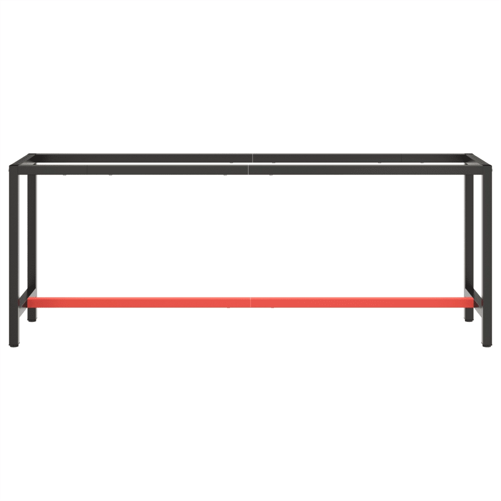 Telaio Banco da Lavoro Nero e Rosso Opaco 210x50x79 cm Metallo CFW8305514