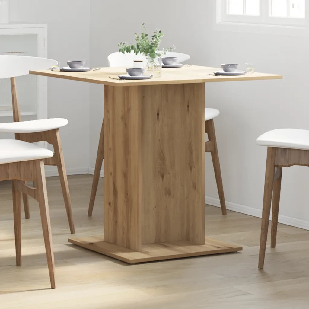 Tavolo Pranzo Rovere Artigianale 80x80x75 cm Legno Multistrato