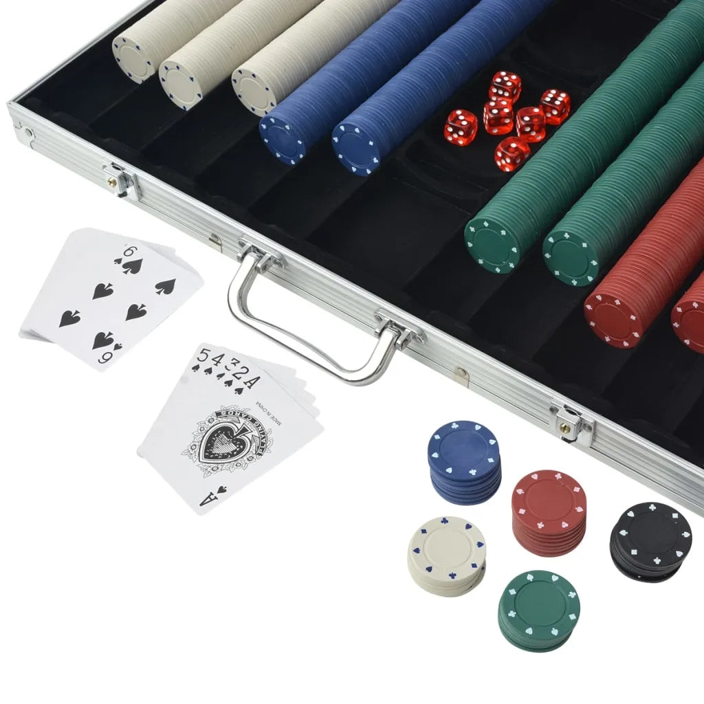 Set da Poker con 1000 Chips Alluminiocod mxl 129736