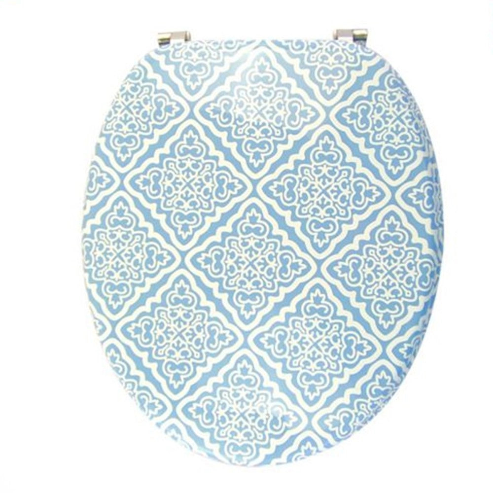 Trade Shop - Copriwater Copri Sedile Wc Bagno Universale Cerniere Acciaio Con Maioliche 87097 -