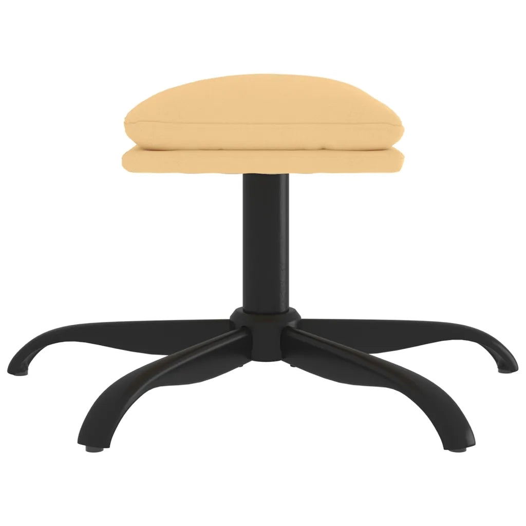Sgabello Crema 60x60x36 cm in Microfibra 341625