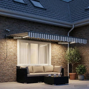 Tenda retrattile Grigio chiaro e bianco 300 x 250 cm Poliestere 3425853