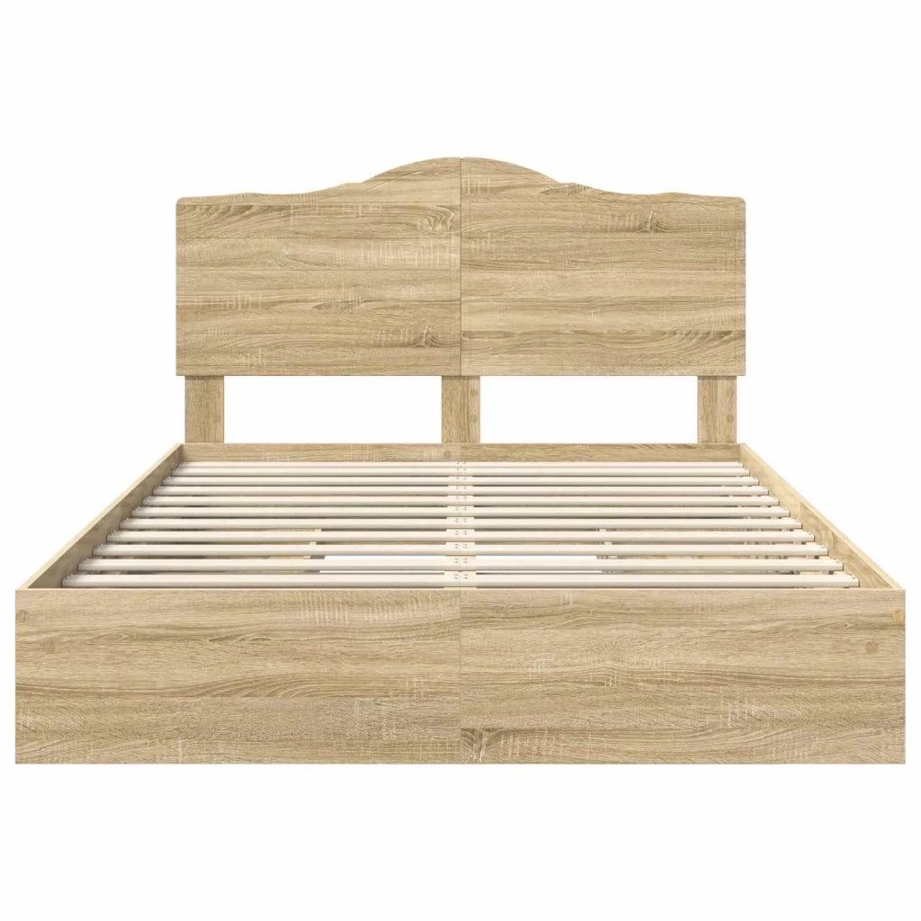Letto con Contenitore con cassetto Rovere Sonoma 160 x 200 cm 3413487