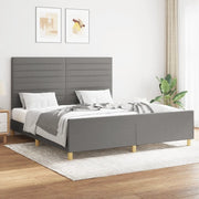 Giroletto senza Materasso Grigio Scuro 160x200 cm Tessuto 3125147