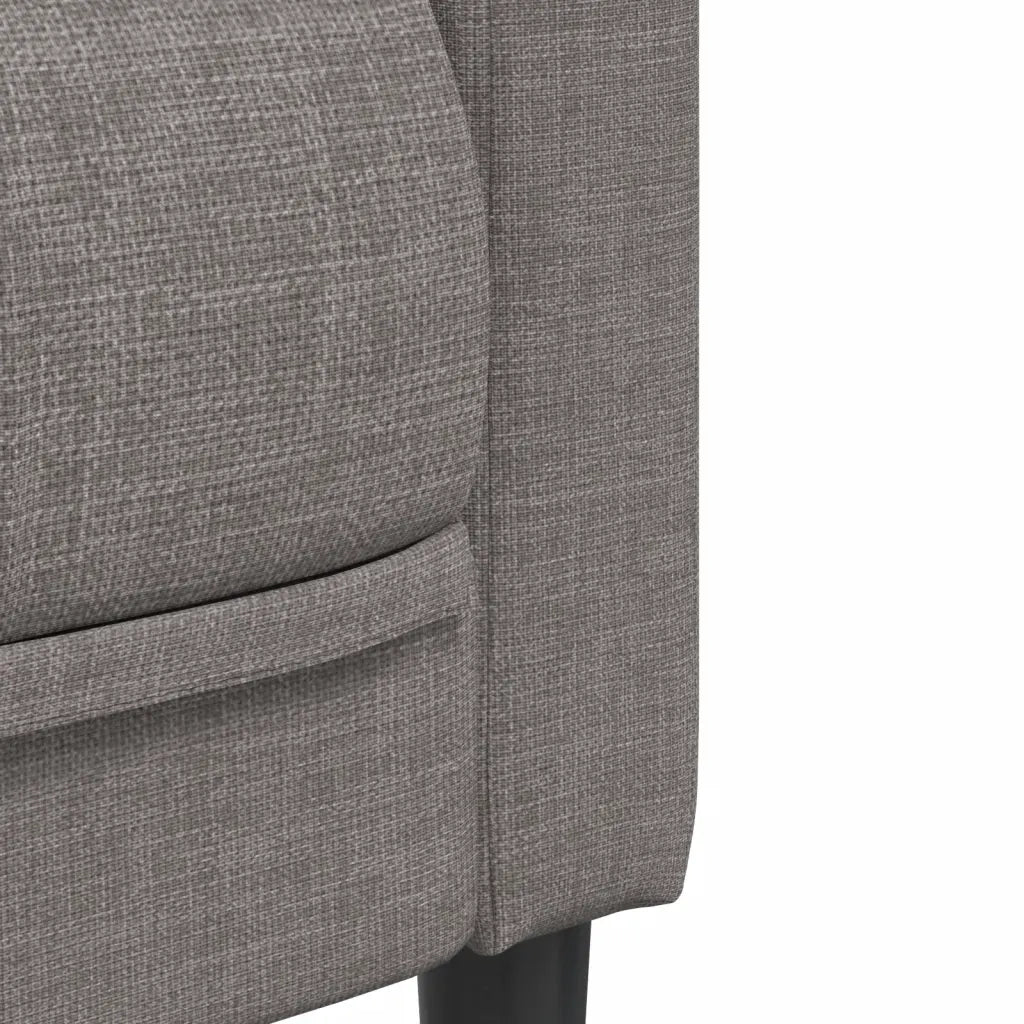 Divano a 3 Posti-Sofa 3 Posti Grigio Talpa in Tessuto