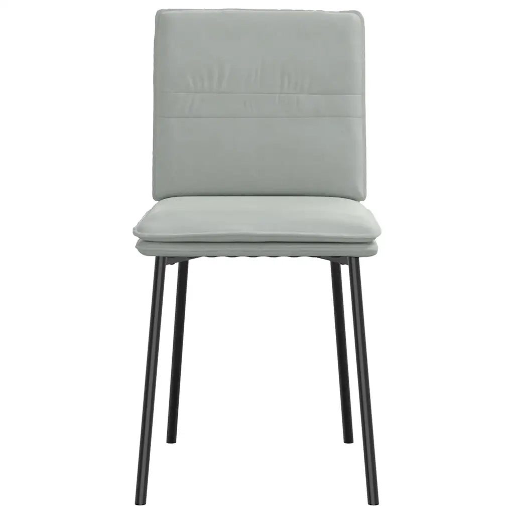 Sedie da Pranzo 2 pz Grigio Chiaro in Velluto 4101244