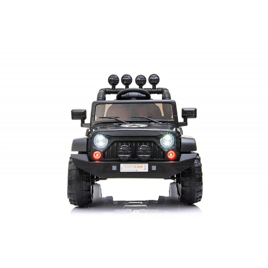 Macchina Elettrica per Bambini Fuoristrada Adventure 12V con Telecomando e Sedile in Pelle Nero