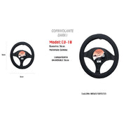 Trade Shop - Coprivolante Fodera Sterzo Dark I Maxtech Per Auto In Gomma Universale 36cm Cv-10 -