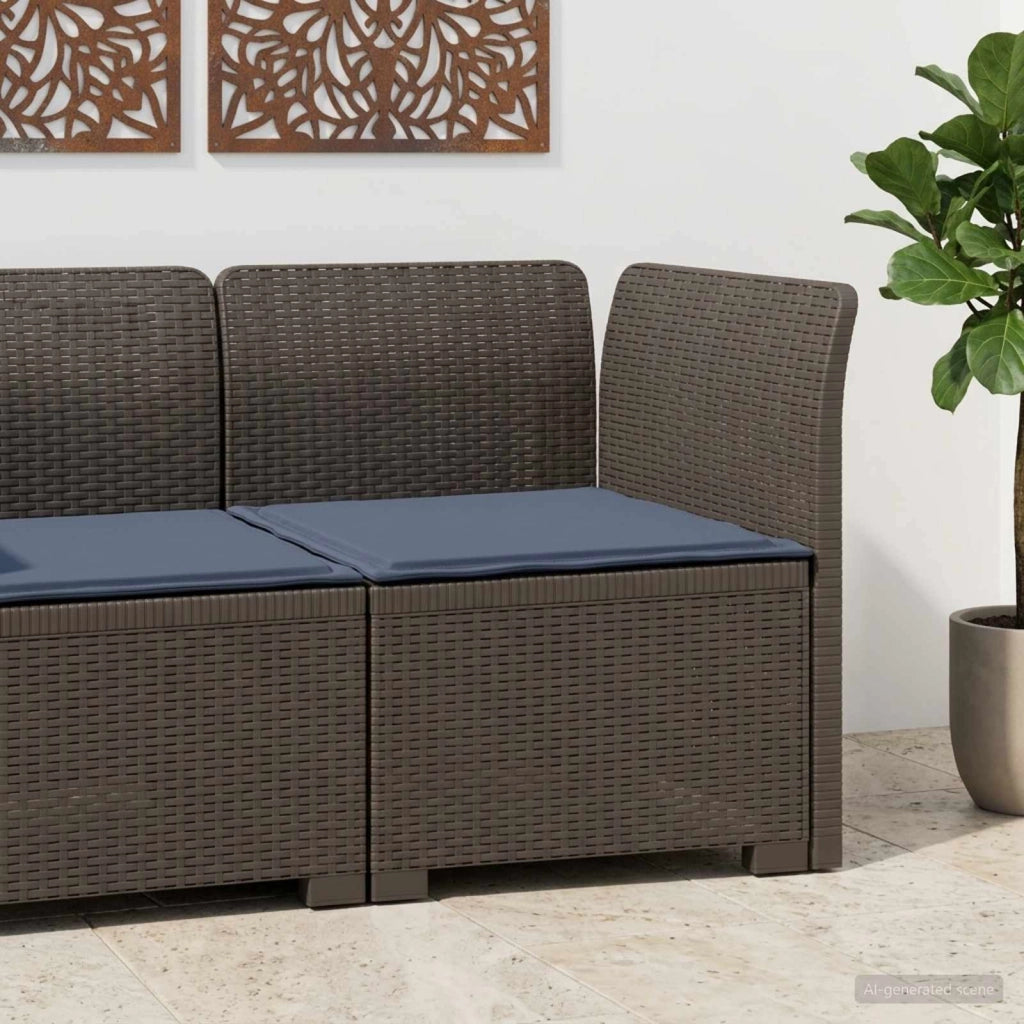 Divano da Giardino a 1 Posto con Cuscino Aspetto Rattan PP 8011831