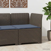 Divano da Giardino a 1 Posto con Cuscino Aspetto Rattan PP 8011831