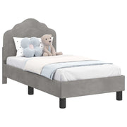 Letto singolo | Letto per adulti | Struttura letto per bambini con testata Grigio Chiaro Velluto