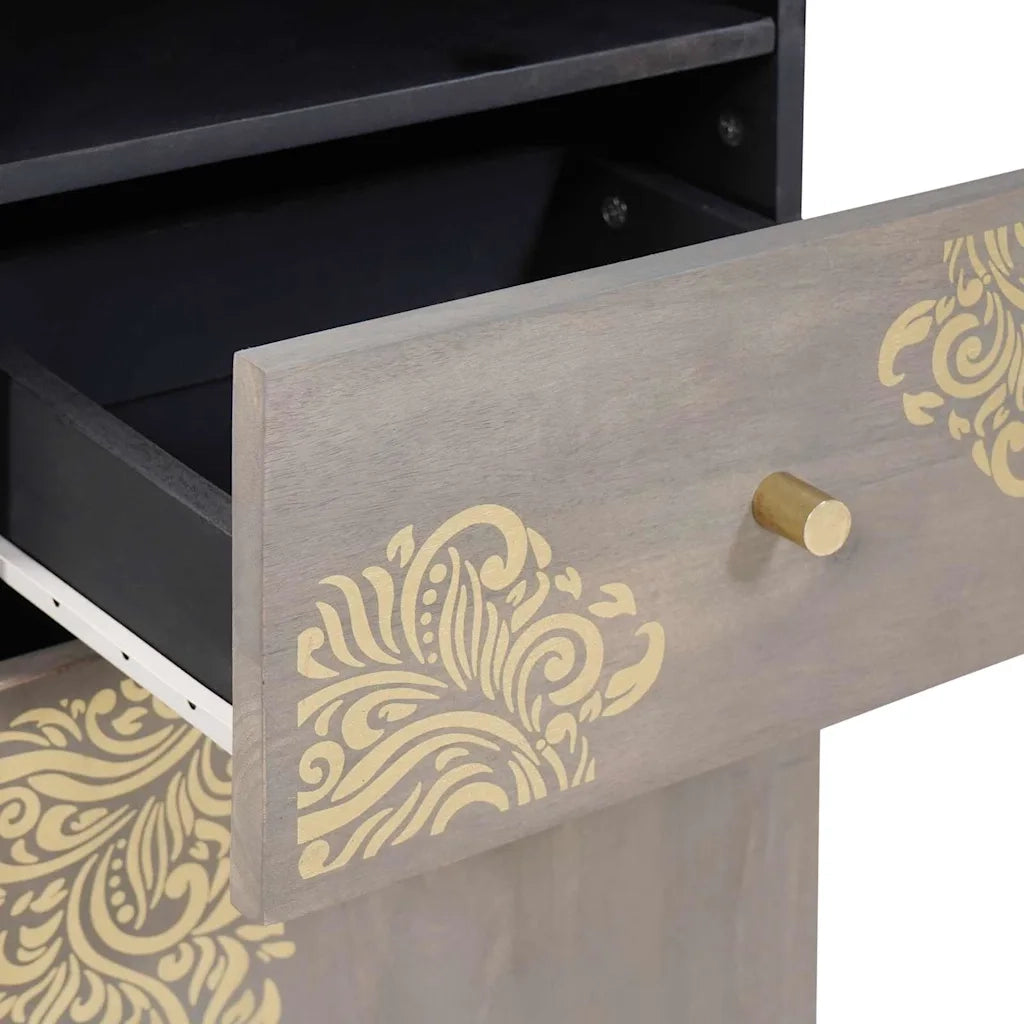Set di Armadi da Bagno 3 pcs Grigio Legno di mango massello 3310154