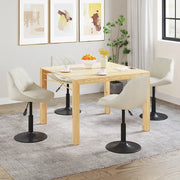 Sedie da Pranzo Girevoli 4 pz Crema in Velluto 3088790
