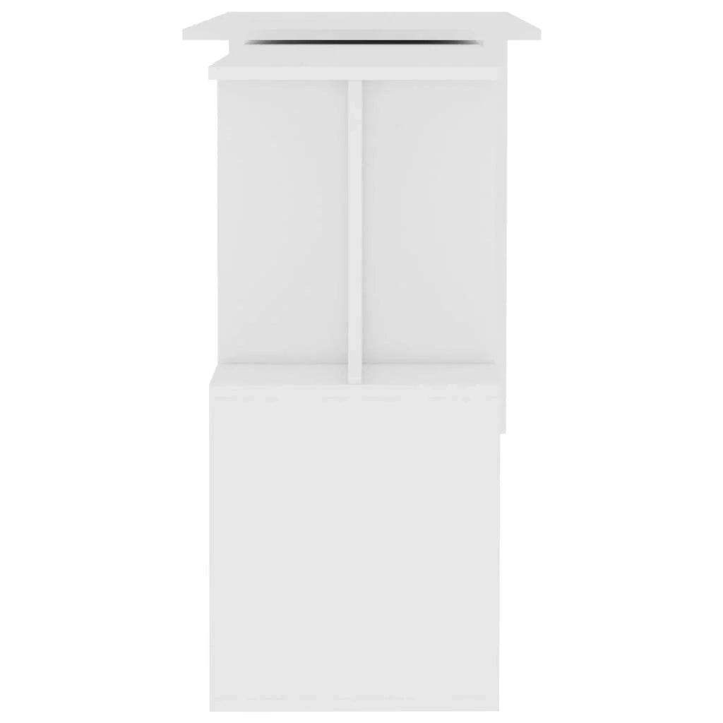 Scrivania angolare postazione computer scrivania studio 200 x 50 x 76 cm legno ingegnerizzato bianco 02_0023667