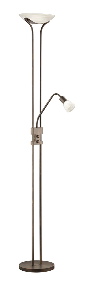 Piantana da Interno a LED in Metallo Ruggine Anticato