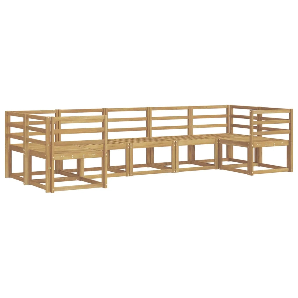 Set di divani da esterno 7 pcs Bianco Legno di Acacia Massello 3388138