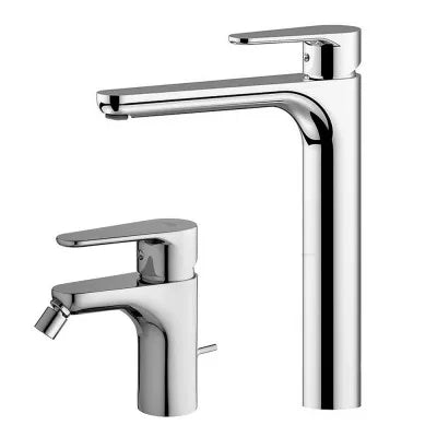 Set miscelatori Paffoni Green lavabo alto e bidet con scarico incluso