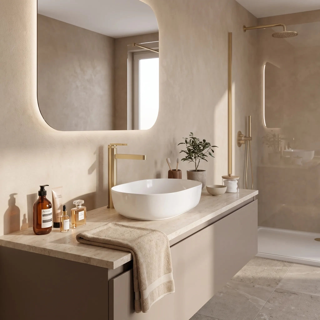 Rubinetto Da Bagno Rea Grace Brush Gold High