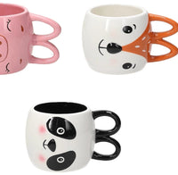 Mug 450 Cc Funny Face Stoneware Multicolor