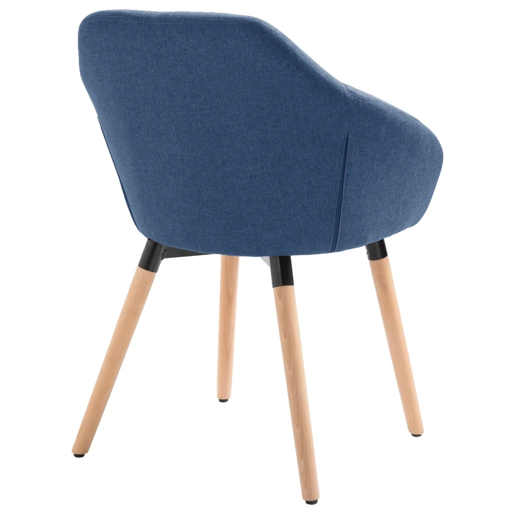 Sedie da Pranzo 4 pz Blu in Tessuto 278411