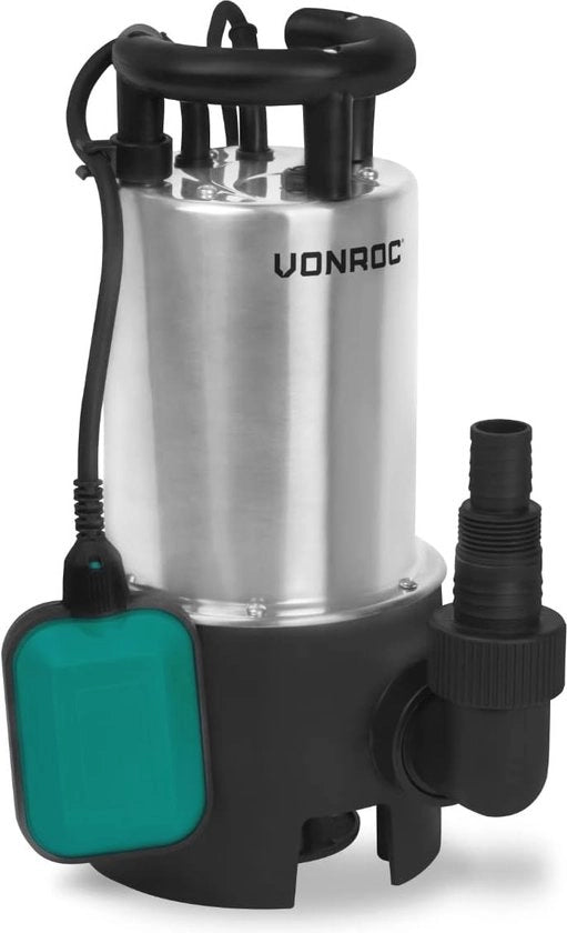 Pompa Doppia Fase in Acciaio Inox - Pompaggio Acqua con 1100W Potenza - Capacità 20000 l/h per Acqua Grigia e Pura