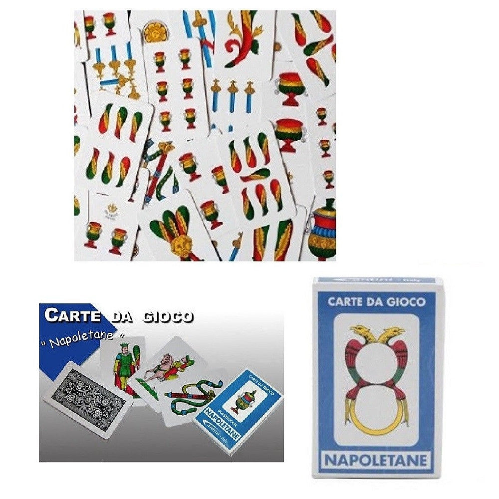 Trade Shop - Carte Da Gioco Napoletane Mazzo 40 Carte Da Tavolo Scopa Solitario Sette E Mezz -