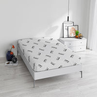 Coprimaterasso Elasticizzato 1 Piazza e Mezzo in Poliestere Grigio Chiaro