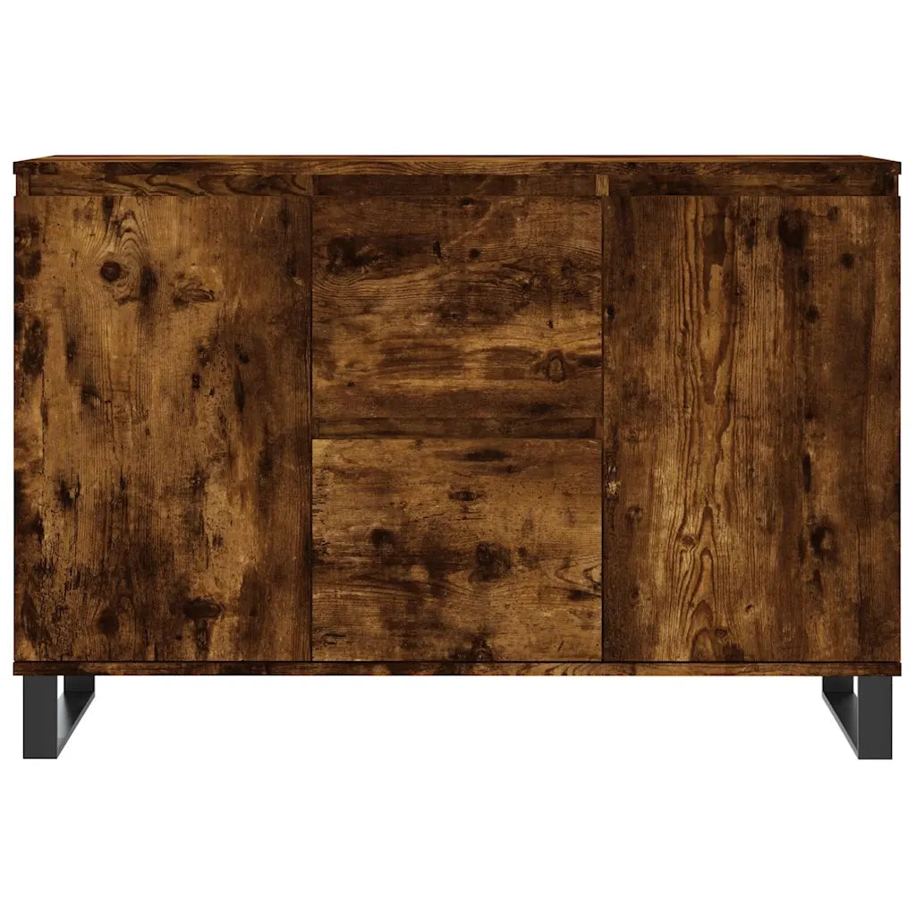 Credenza | Madia | Buffet da pranzo | Armadio da pranzo Rovere Fumo 101,5x35x70 cm in Legno Multistrato